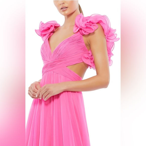 Mac Duggal Hot Pink Gown size 4 - Picture 4 of 8